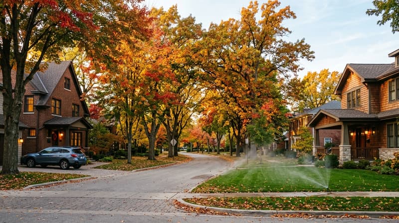 Elmhurst, IL, illustrative neighborhood scene