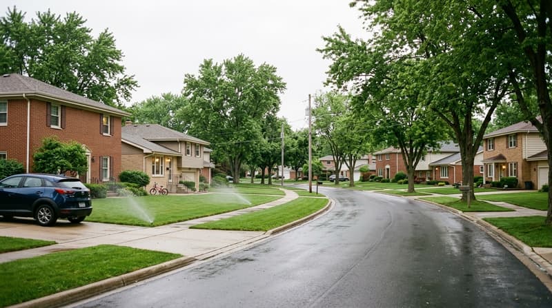 Winston Village, Bolingbrook, IL, illustrative neighborhood scene