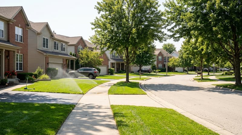 Ashbury, Naperville, IL, illustrative neighborhood scene