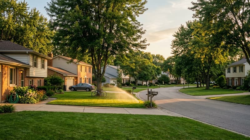 Saybrook, Naperville, IL, illustrative neighborhood scene