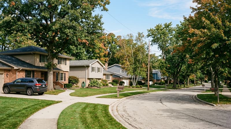 West Highlands, Naperville, IL, illustrative neighborhood scene
