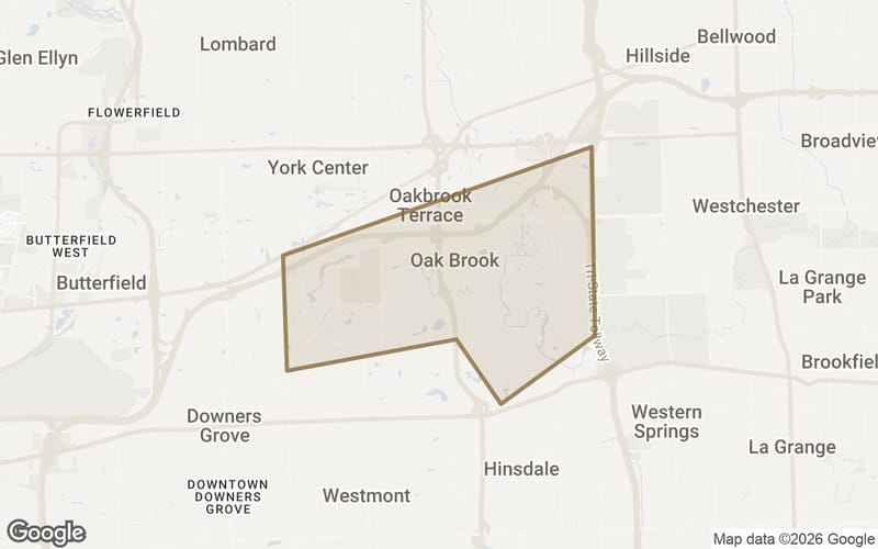 Map of Oak Brook, IL