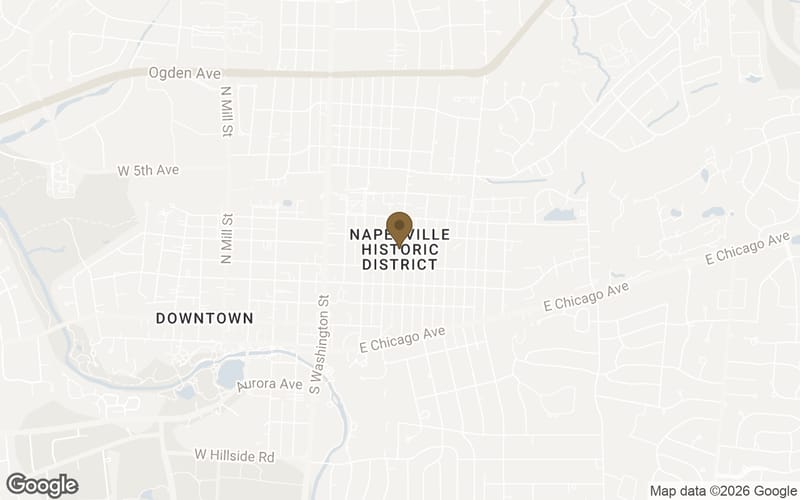Map of Historic District in Naperville